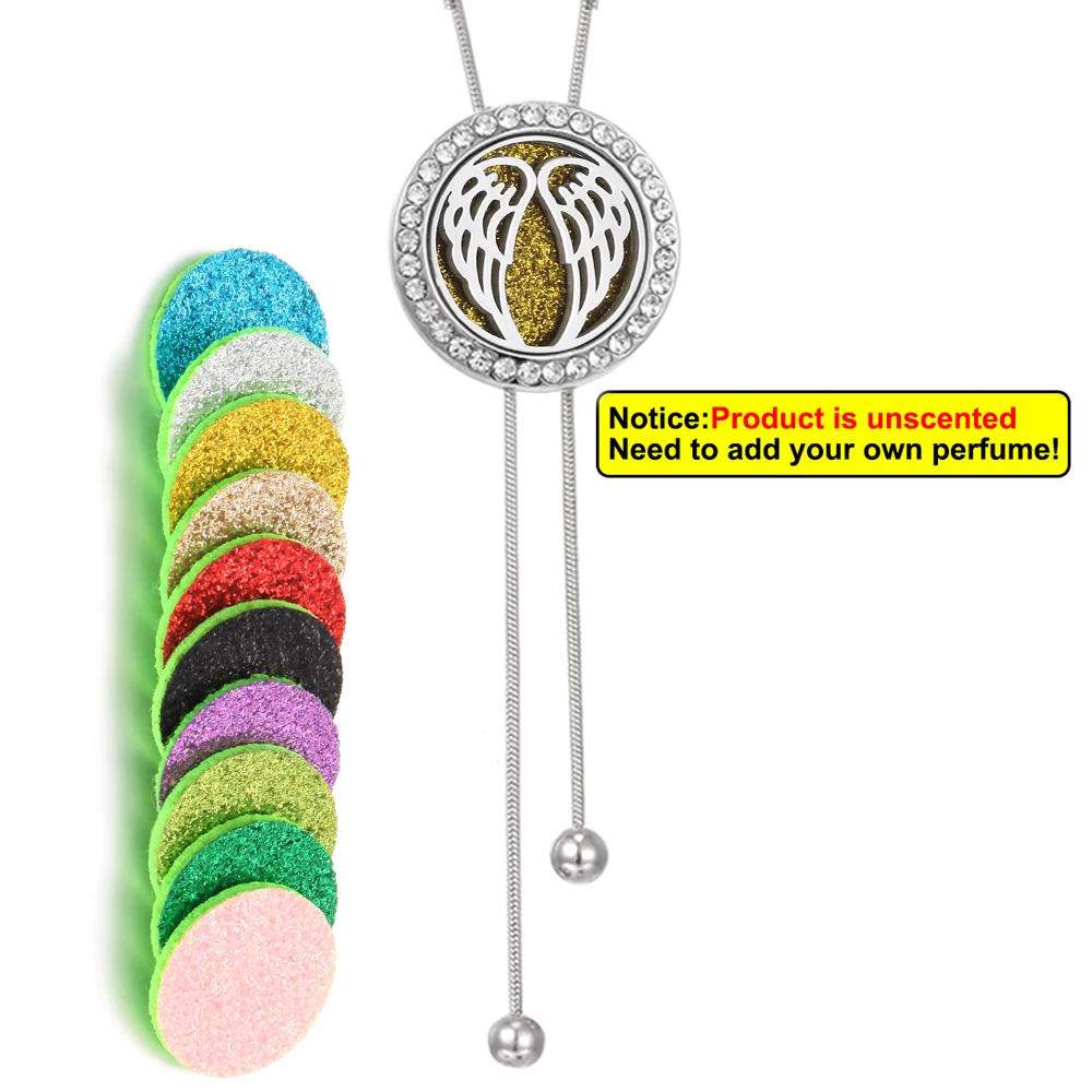 Elegant Long Tassel Aromatherapy Necklace with Essential Oil Diffuser Pendant