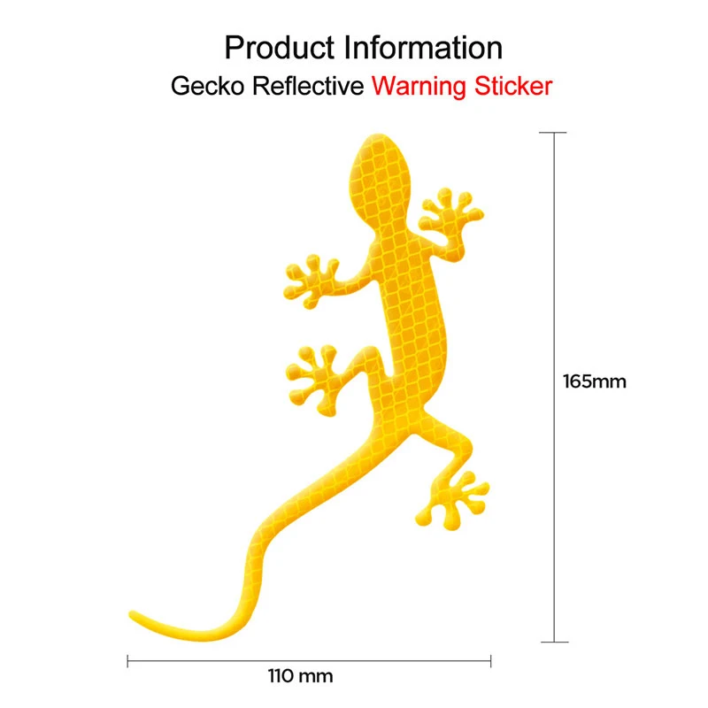 Reflective Sticker Creative Gecko Car Stickers Anti-collision 3D Stereo Sticker Body Scratch Blocking Stickers Home Decoration