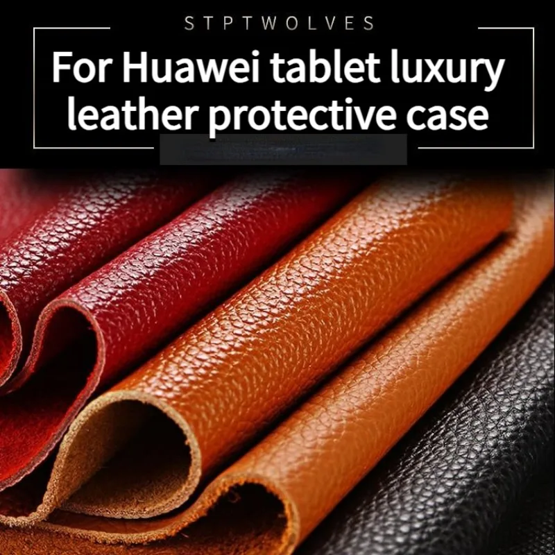 

Кожаный чехол для планшета Huawei Matepad Pro, роскошный защитный чехол 10,8 дюйма C5 10,4, однотонный чехол с карманом для ручки Pro 12,6 Air 11,5