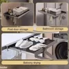 Bathroom Retractable Laundry Drying Rack Aluminum Space Saving Thicken Clothes Hanger Rack for Closet Laundry Room Home Supplies 4