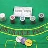 300pcs Poker Chip Set For Texas Holdem Blackjack Gambling With Carrying Case And Cards Hold'em Mat Texas Holdem Poker Game Set 5