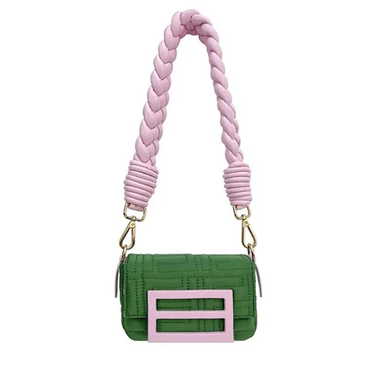 2024  Mobile Phone Woven Strip Mini Small Bag  Single Shoulder Messenger Small Flap crossbody Fashion Women  Luxury Designer New