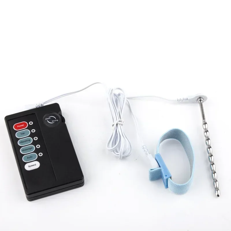 Medical Conductive Penis Plug With Penis Ring Chastity Catheter Electro Stimulate Urethral Dilator Sounding Sex Toys For Men