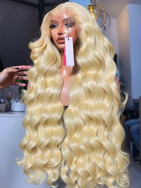 Perruques brésiliennes en cheveux humains de 34 pouces, ondulées, avec dentelle transparente HD 13x4 et 13x6, pour femmes 1