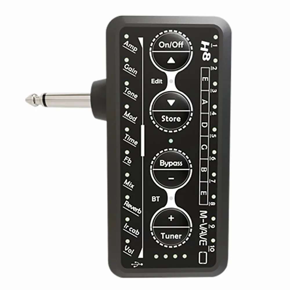 M-VAVE H8 Amp Guitar Plug Effect Headphone Mini Amplifier Speakers Combo Amplifier Electric Guitar Sound Pedal Board Delay guitar effect pedal,guitar effects pedal,guitar amplifier