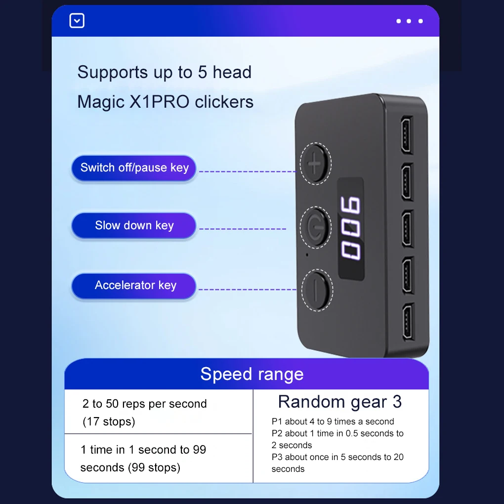 Smart Phone Screen Auto Clicker Live Broadcast Simulation Tool For Phone Automatic Phone Screen Tapper Adjustable Click Speed