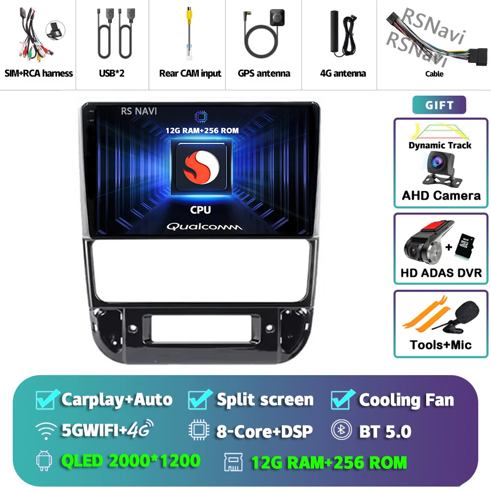 Hikity 4+64GB Android 15 Radio de Coche para Peugeot 406 1999-2004 Inalámbrico Carplay Android Auto, Pantalla Táctil de 9 Pulgadas con GPS Bluetooth WiFi FM/RDS Cámara Trasera