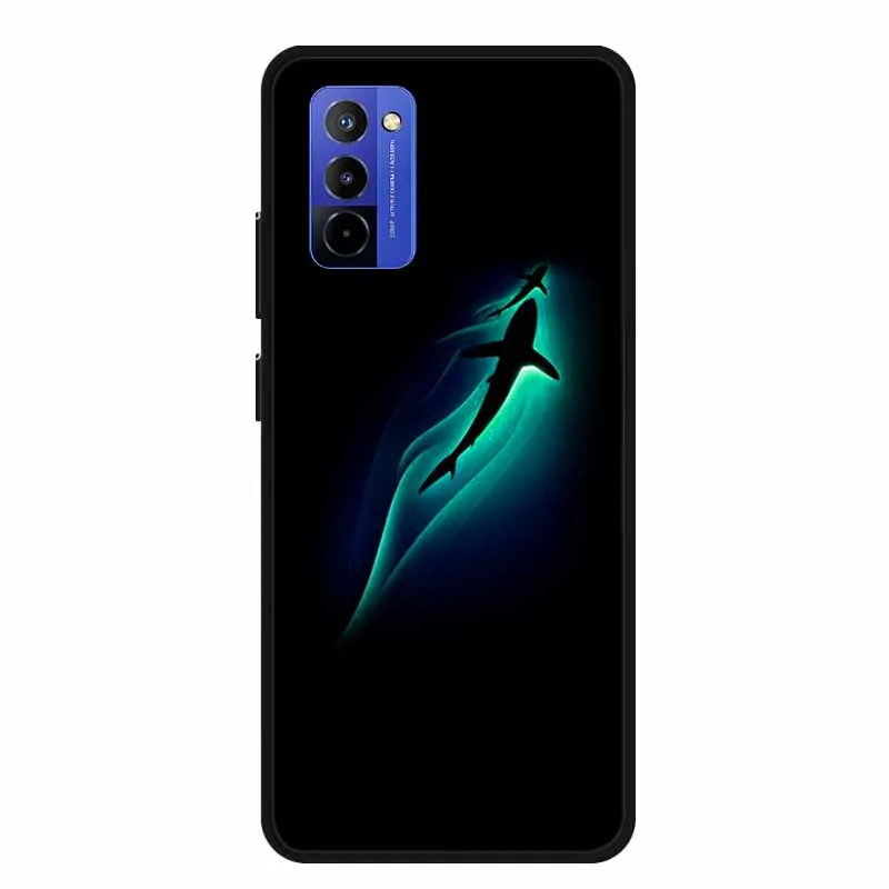 Shockproof Black Silicone Phone Case with Bumper Protection - Soft Back Cover 6.75