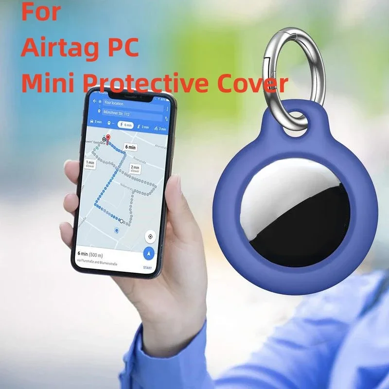 GPS Locator Cover For Airtag PC Mini Protective Cover GPS Tracker Keychain Holder Case Antilost Keychain Bluetooth Key Finder Case