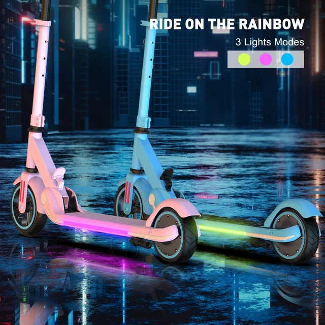 E-RIDES Patinete Eléctrico para niños,Plegable Niños 6 a 12 Años,Patinete  Electrico Niño Pantalla LED,Patinetes Electricos Alcance de 5-8 KM,Patinete  Niño Luces LED Coloridas,Regalo para Niños (Rosa) : : Deportes y  aire libre