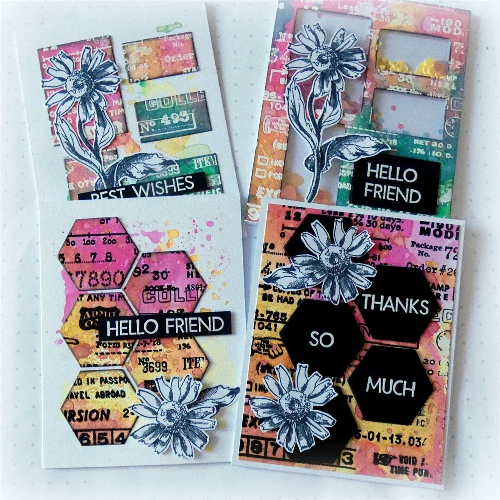 Clear Silicone Stamp Flower Typewriter Alphabets Numbers Hello Friend DIY Crafts Card Making Scrapbooking Stencil STA06