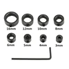 Hot Sell 7Pcs/Lot 3-12mm Drill Bit Depth Stop Collar Ring Positioner Spacing Ring Locator Woodworking Drill Bit Hex Wrench 5