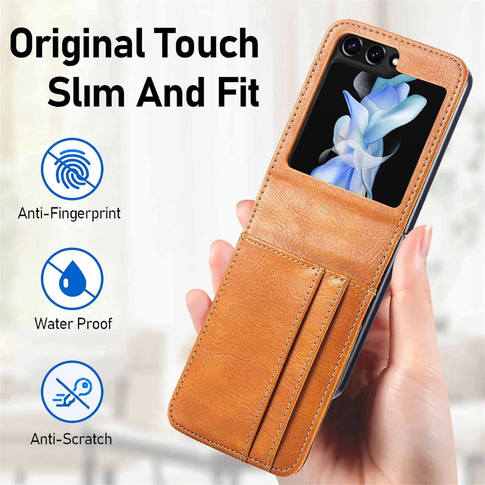 Luxury Leather Card Holder Phone Case with Wallet & Photo Frame