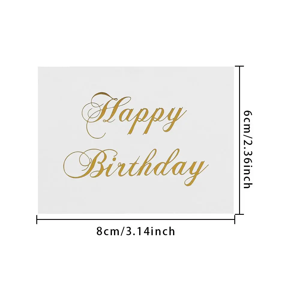 Elegant Gold Stamped Thank You Greeting Cards - Set of 50, 6x8cm White with Simple Design