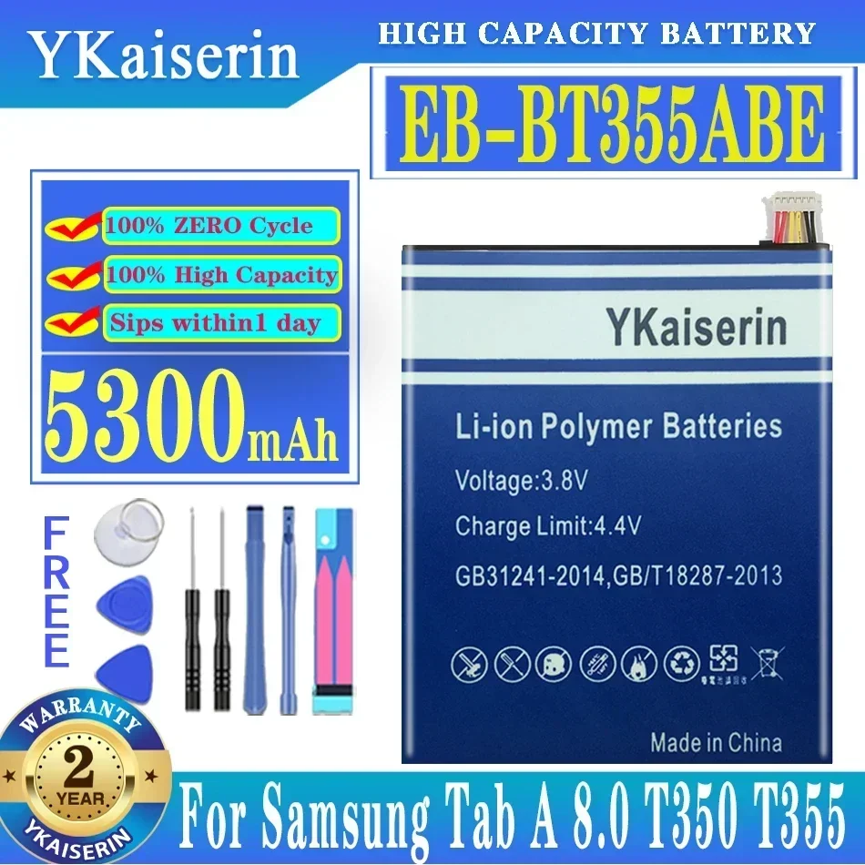 For Samsung Galaxy Tab A 8.0 T350 T355 T355C P350 P355C P355 5300mAh Stable Tablet Battery EB-BT355ABE