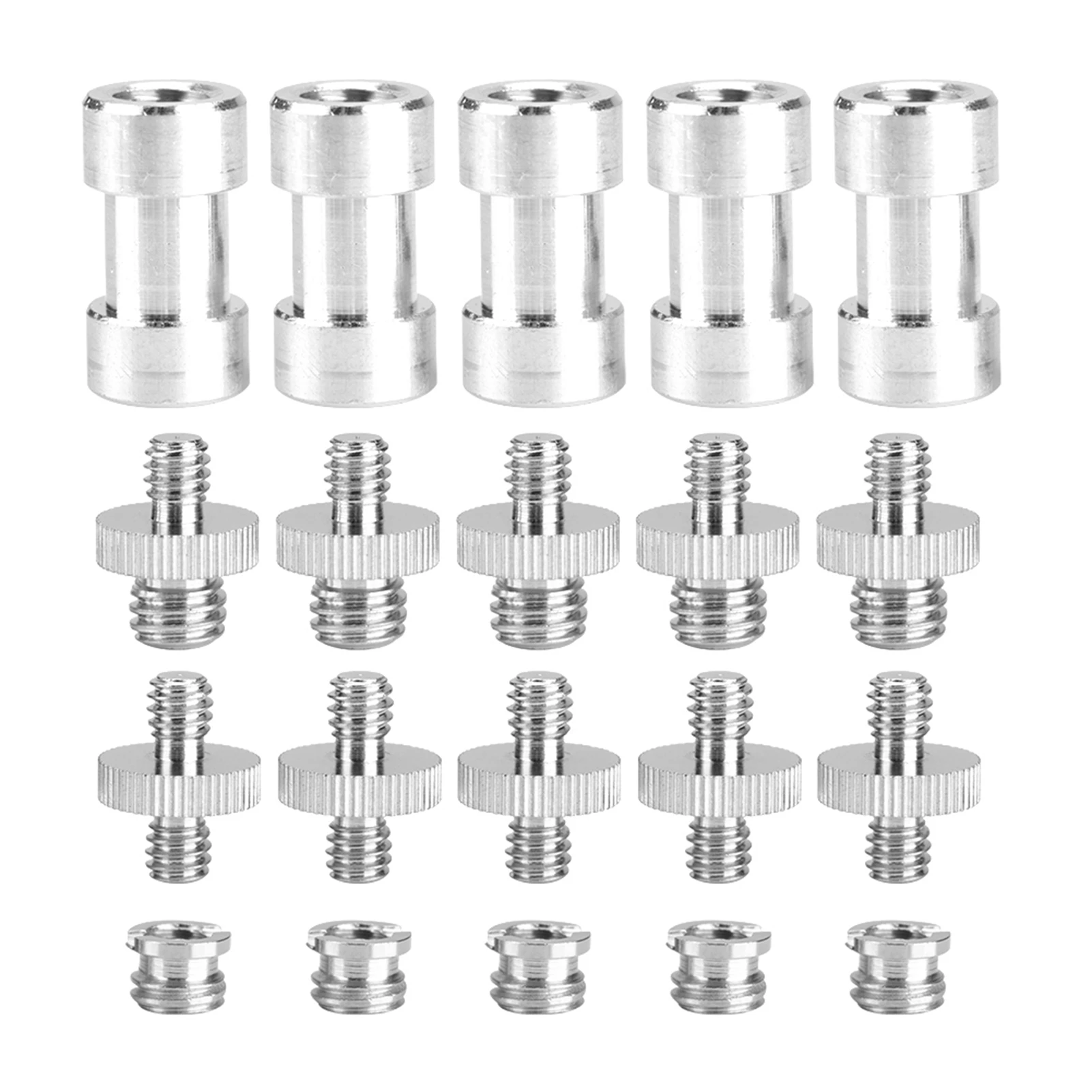 1/4 Inch 3/8 Inch Male Female Converter Threaded Adapter Screws Accessory 20pcs
