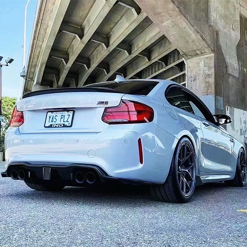 Spoiler Posteriore Per BMW Serie 2 Coupé F22/F87 (2014-2019) - Look Carbonio, In PVC, Adesivo
