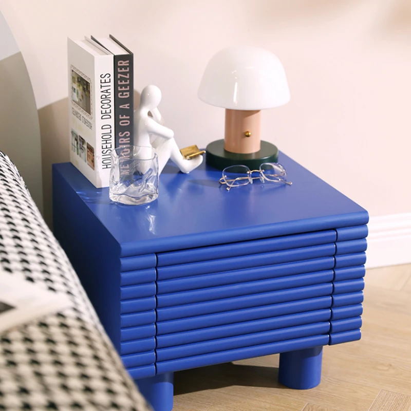 

Customized MetsCO Metz Nordic ins French Klein blue cabinet creative locker bedroom bedside table storage cabinet