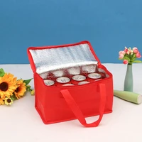 1PC Portable Lunch Cooler Beer Delivery Bag Folding Insulation Picnic Ice Pack Food Tote Thermal Bag Drink Carrier Insulated Bag 1