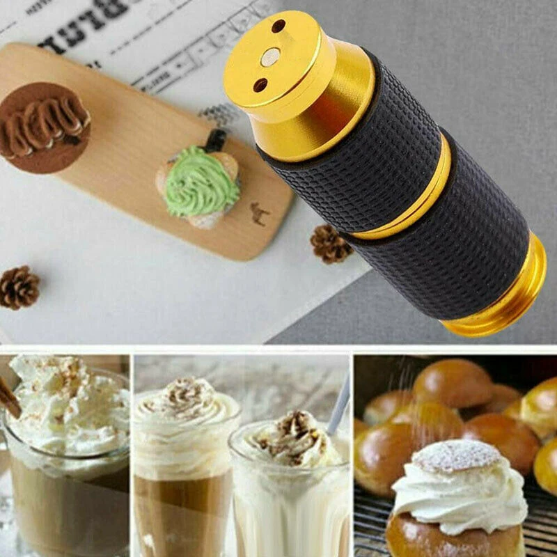 Description Picture 2 of item3/1pcs Portable Whipped Cream Cracker Dispenser Cream Whipper Mini Rubber Grip Safe Kitchen Cream Dessert Tool