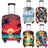 Sunset Coconut Palm Tree Luggage Cover Hawaiian Beach Tropical Flower Elastic Suitcase Cover Anti-dust Trolley Protective Cover 1