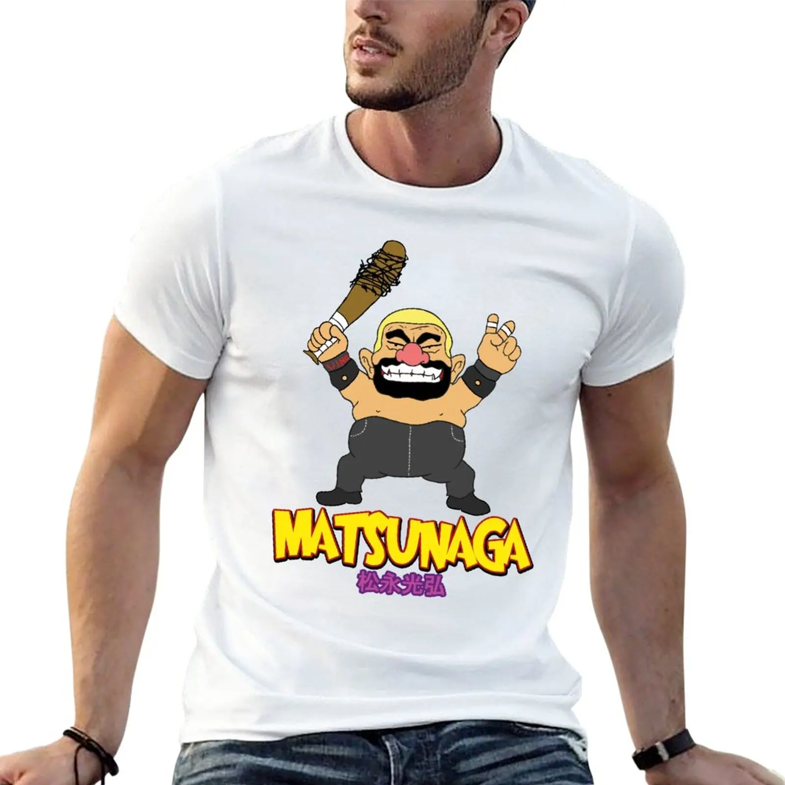 Mitsuhiro Matsunaga - Wario! T-Shirt Ragazzi Bianchi Estate Top Estate Top Customs Magliette Uomo