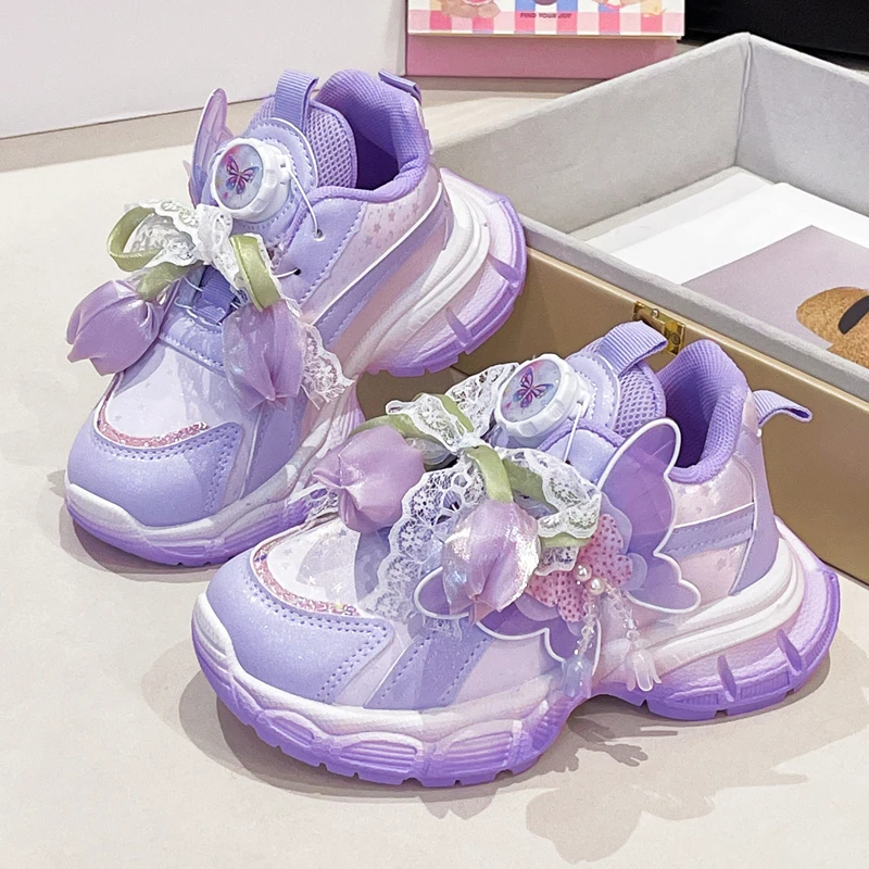 Girls Casual Platform Sneakers Soft Sole Autumn School Sport Shoes