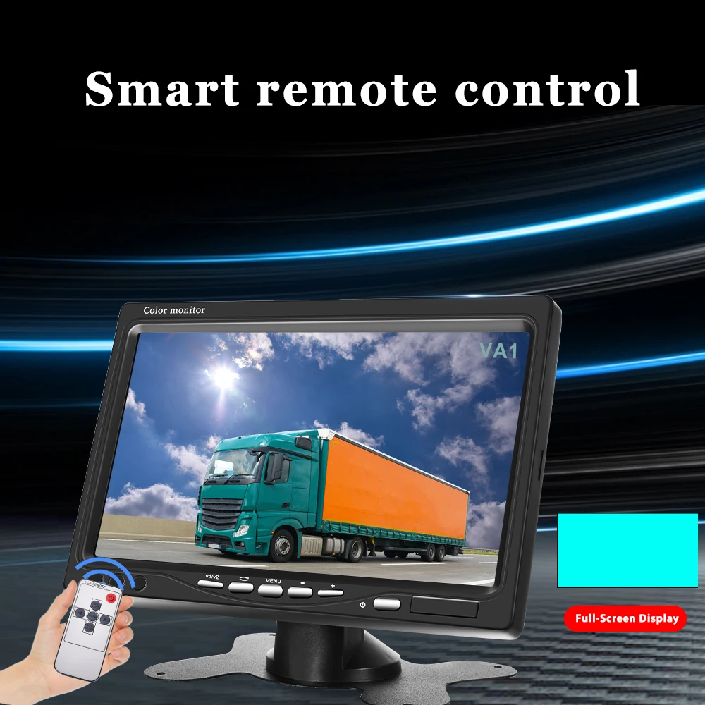Camecho 7 인치 자동차 모니터 LCD 디스플레이 Rearview 방수 4pin IR 야간 후면보기 카메라 버스 트럭 RV 캐러밴 트레일러