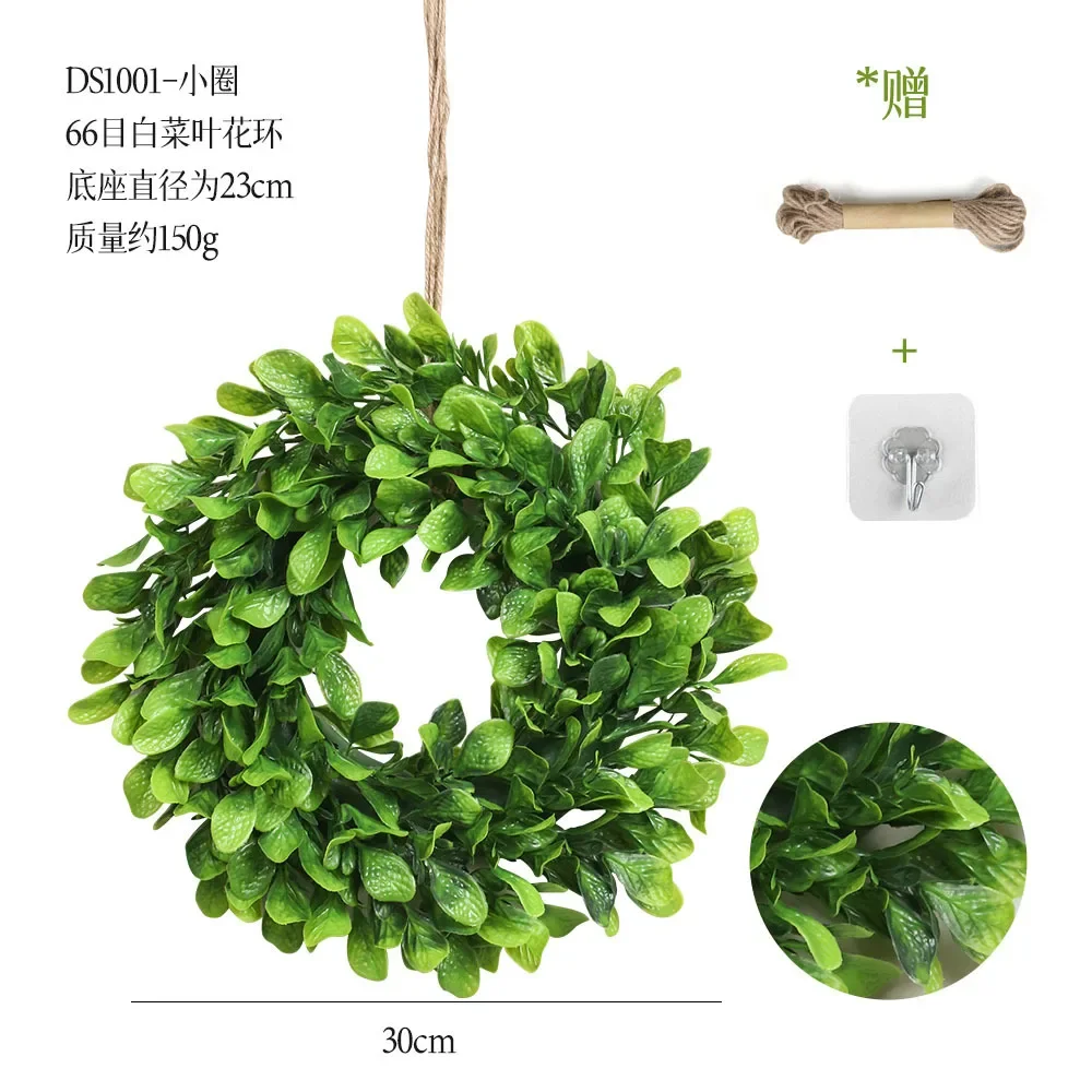 

And Wreath Fake Rope Combination Plant Give Ornaments, Artificial Window Wreath, Door Hemp Green Hook