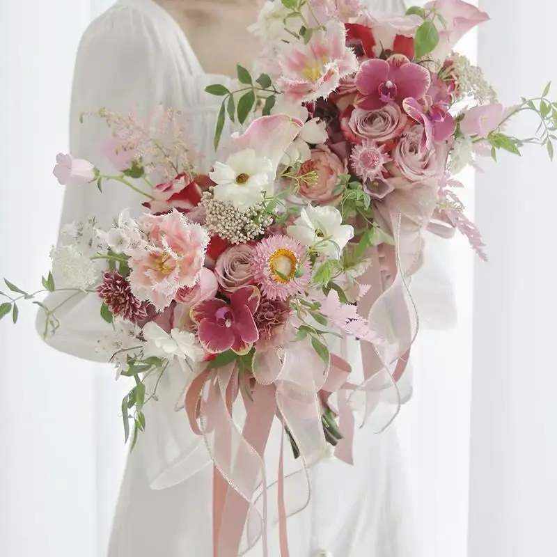 50mm 골든 에지 웨이브 실크 Organza 리본 보우 소재 머리 장식 선물 포장 장식 레이스 리본