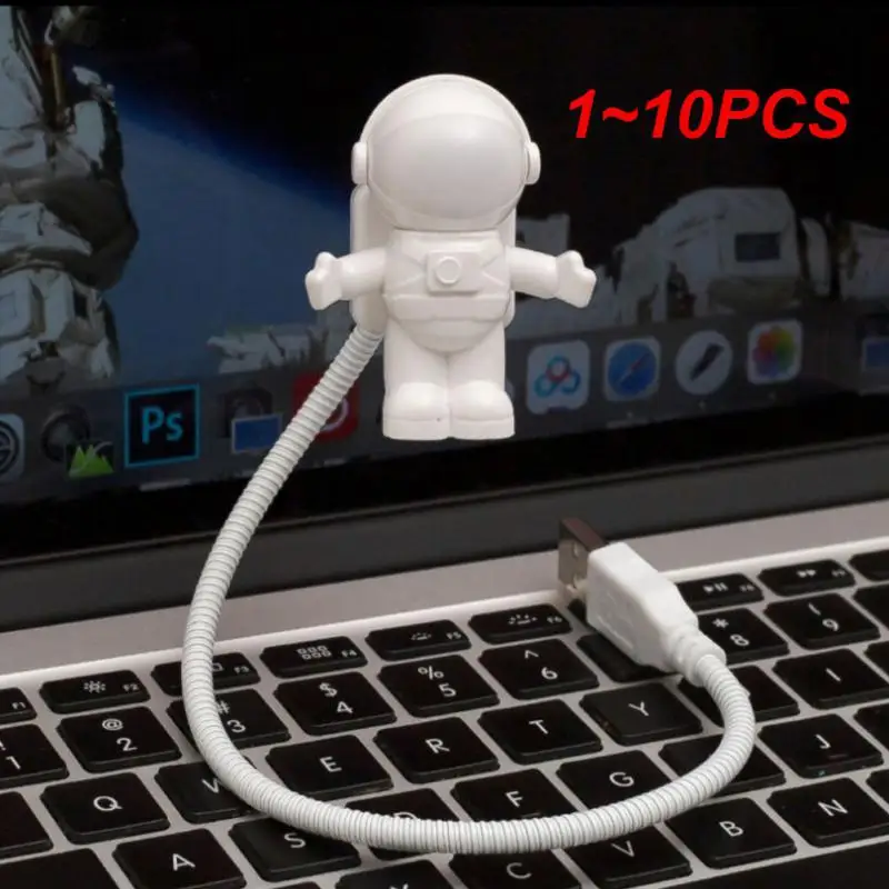 

1~10PCS USB Night Light LED Astronaut Lamp Desk Lamp Flexible LED Nightlight 5V Reading Table Light Space Man Decoration Lamp