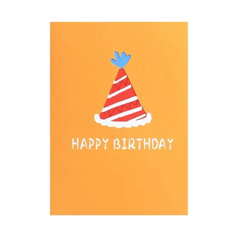 Creative color 3D card with rainbow cat birthday wishes pop-up card gift 1 pcs