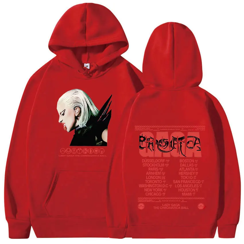 レディガガ レディーガガ ady gaga クロマティカボール パーカー Singer Lady Gaga The Chromatica Ball Tour 2024 Hoodie Men