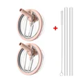 Pink-2pcs x straw