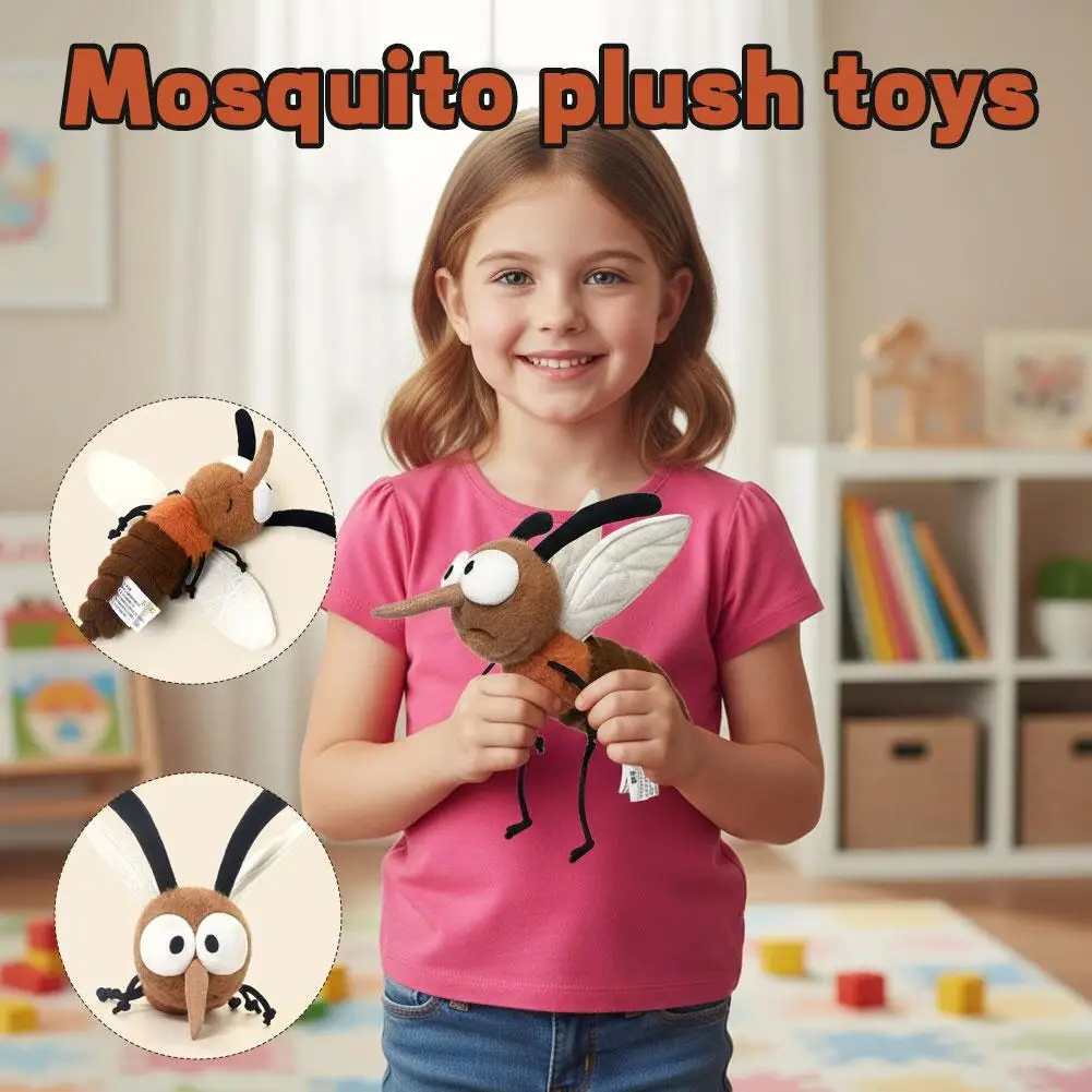 Stuffed Animal Mosquito Plushie Funny Insect Soft Pillow Mosquito Insect Home Decoration Cartoon Stuffed Mosquito Gift - 3