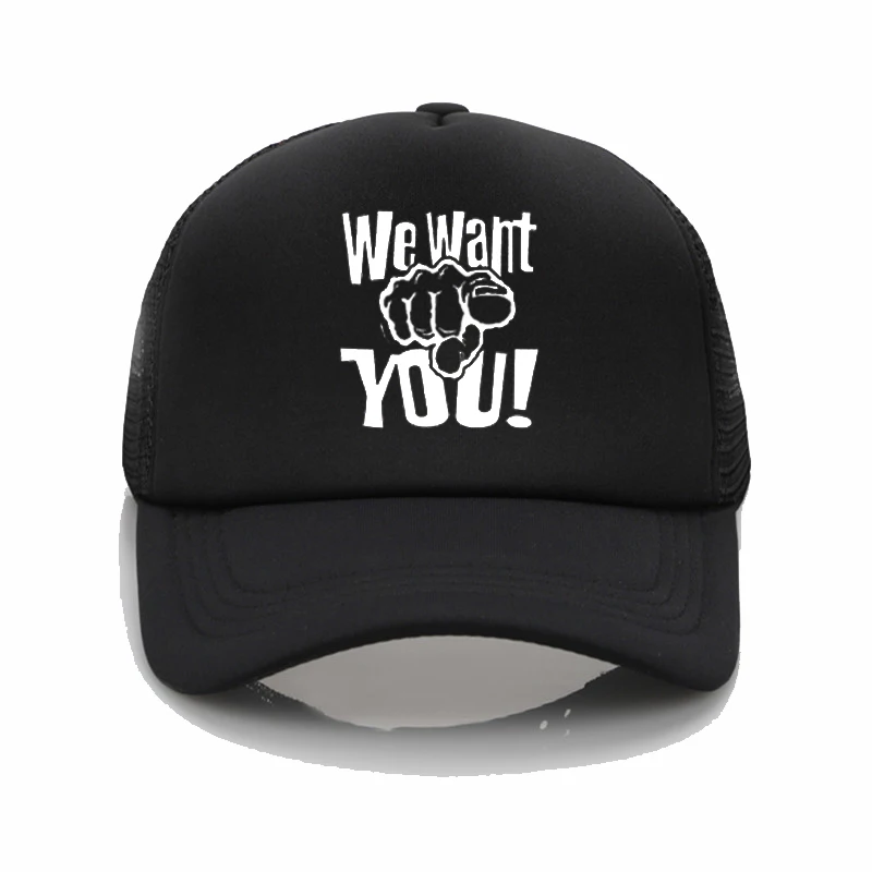 

Забавные модные шляпы мы хотим вас, бейсболка, летняя мужская и женская Регулируемая шляпа от солнца