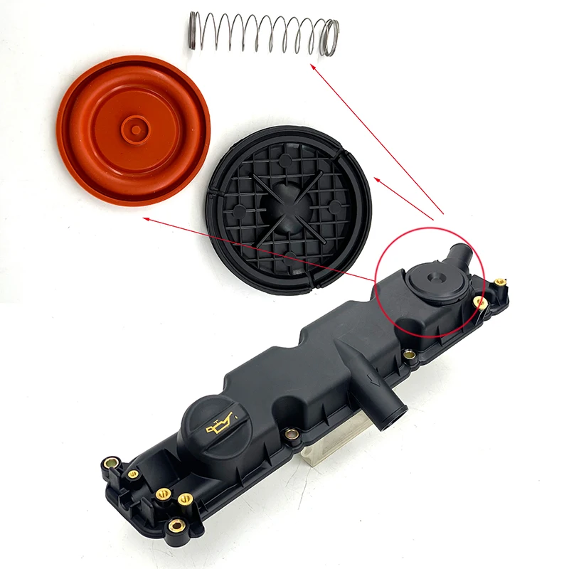 0248.G5 Engine Head Cylinder Chamber Valve Cover with Membrane For PEUGEOT 206 307 406 2.0 HDI 8V 9630142180,0248.G5