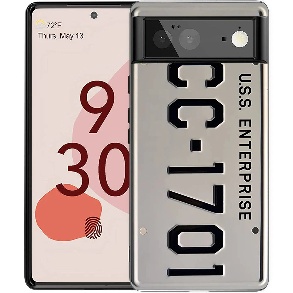 Vintage Humor License Plate Design Phone Case Cover - Shockproof Silicone
