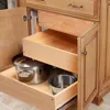 Pull Out Drawers For Cabinets, 14''W×21''D×19''H Soft Close Slide Out Wood Shelves Storage Organizer for Kitchen,Bottom Assembly 5