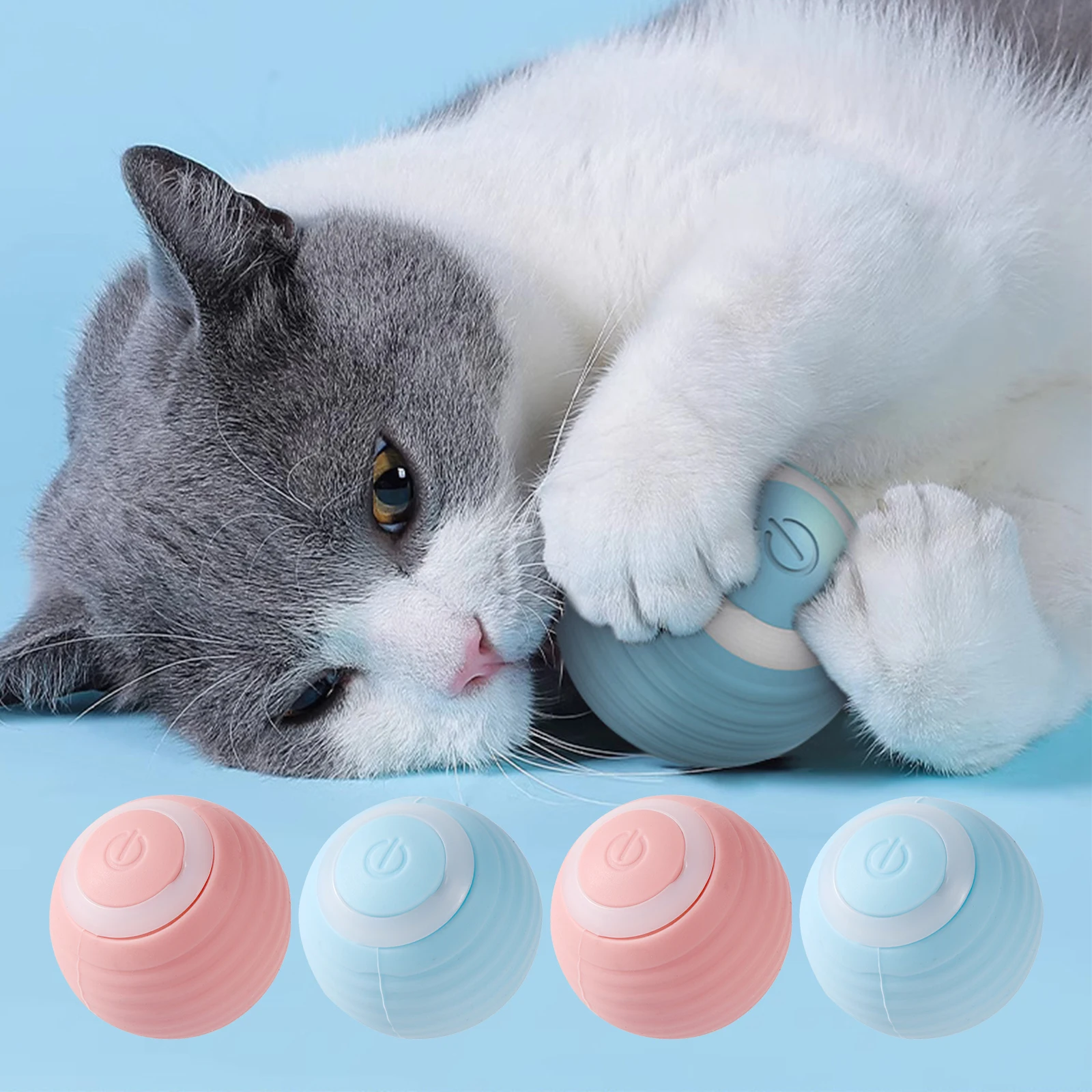 

Smart Cat Toys Interactive for Cats Training Self-moving Kitten Toys Electric Cat Ball Toys Automatic Rolling for Indoor Playing