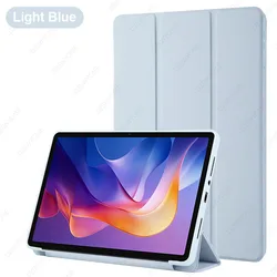 Ultra - Thin Trifold Stand Silicone Case with Auto Sleep/Wake Feature (Light Blue)