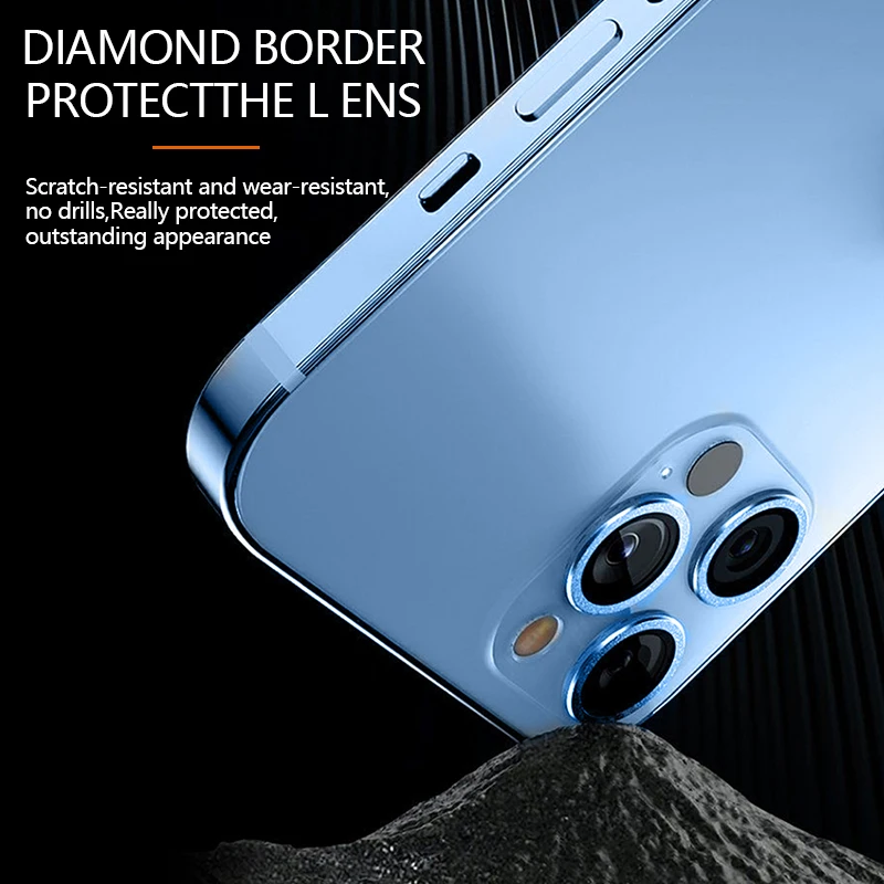 Для iPhone 15 Pro Max 14 Pro Max 13 Mini 14 Plus кольцо с блестками Защитная крышка для камеры защита объектива камеры для iPhone 12Pro Max (art.: 3920c6875bebb) - 3920c6875bebb