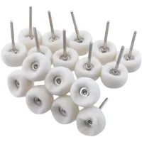 10pcs 3mm Shank Mounted Soft Wool Fine Cotton Polishing Buffing Wheel For Polishing Kit Or Mini Drill 2