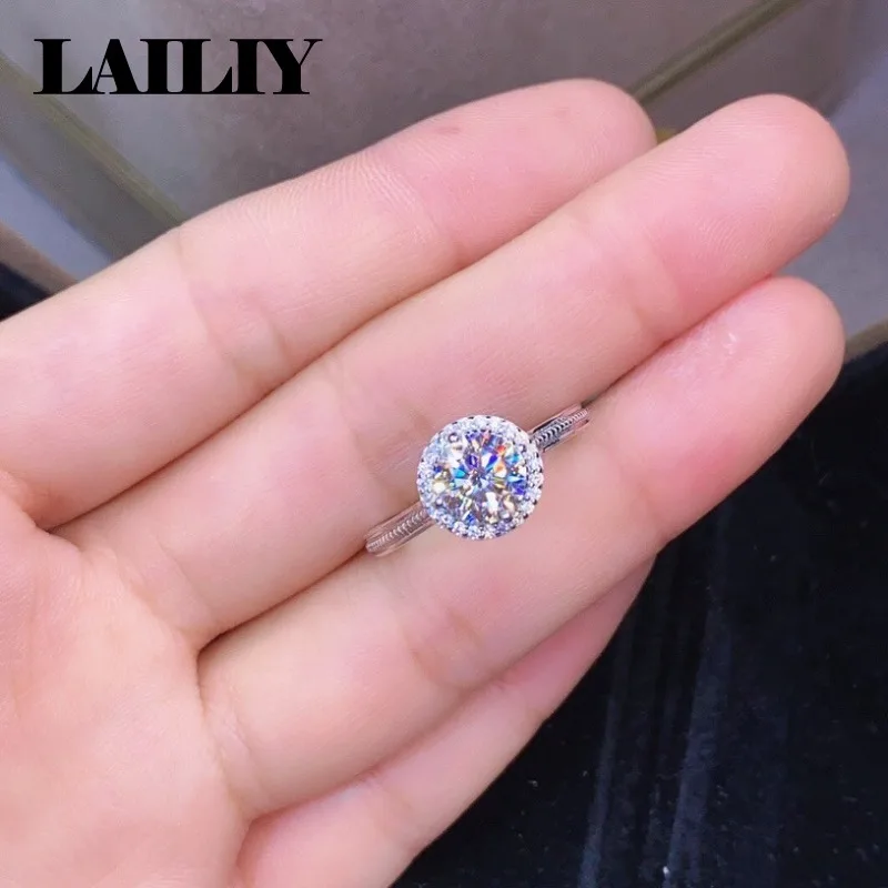 LAILIY 라운드 풀 다이아몬드 여덟 하트 여덟 화살표 조절 가능한 반지 여성 패션 주얼리