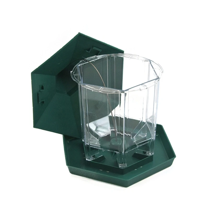 Garden Birds Feeder Hangable Parrots Feeders Clear Outdoor Feeding Station 6XDE