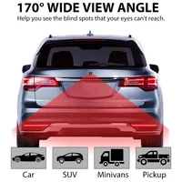 Caméra de vision avant, arrière et latérale pour voiture AHD CVBS 170 °   Caméra HD Fisheye Vision Nocturne Étanche en Forme de Chapeau de Paille avec Support à Visser 5
