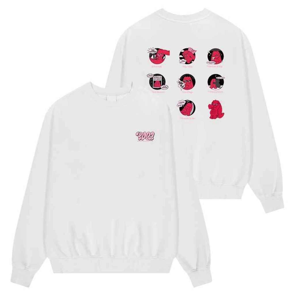 Casual Women's Hoodie GIDLE YUQI Cute Rabbit Printed Cotton Sweatshirt Girls Autumn Cute Clothing