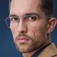 Оправа для очков из чистого титана для мужчин и женщин, винтажная квадратная оправа для очков по рецепту при близорукости, 5517 оптические корейские очки — изображение 3