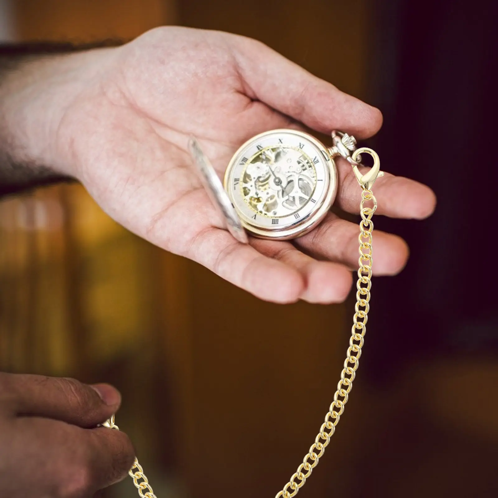 1Pcs 경량 피부 친화적 인 스테인레스 스틸 의류 체인 포켓 시계 버클 체인 청바지 코트 핸드백 지갑 액세서리