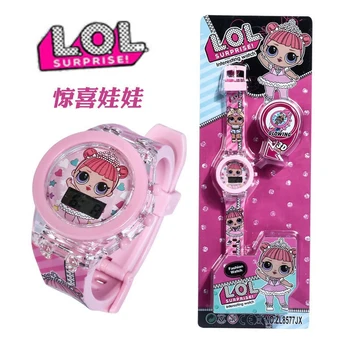 오리지널 LOL 서프라이즈 인형, 귀여운 어린이 시계, 만화 전자 장난감 시계, 가벼운 손목 시계, 어린이 생일 선물